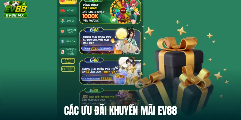 Các ưu đãi Khuyến Mãi EV88