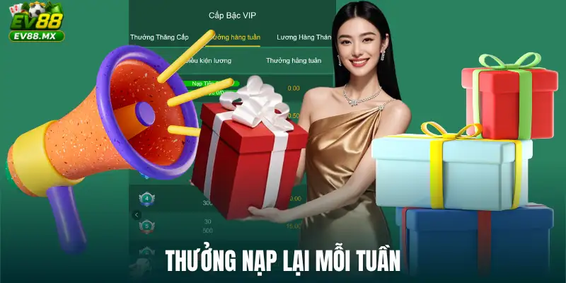 Thưởng nạp lại mỗi tuần